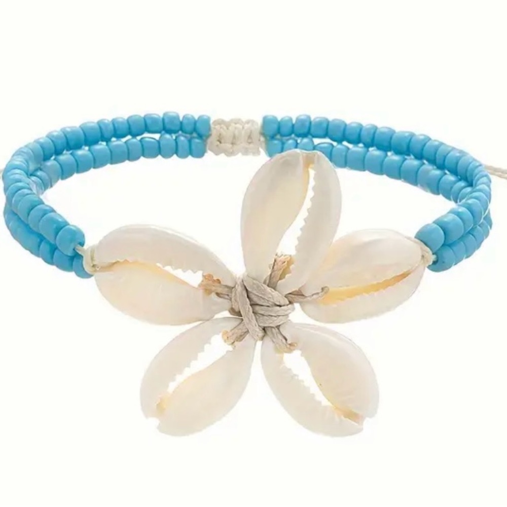 Boho Beach Style Shell & Beaded  Anklet - Picture 2 of 6